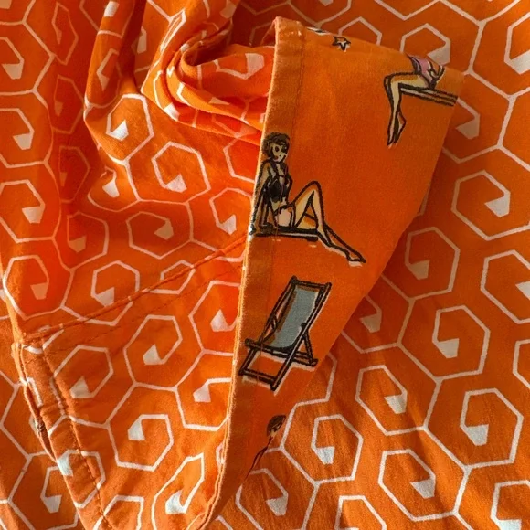 Orange Geometric Pattern Dress - Picture 2 of 5
